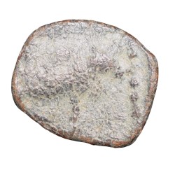 Lead Coin of Western Kshatrapa - Rudrasena III? (3rd Cen. AD) with Bull/3-Arched Hill Rare