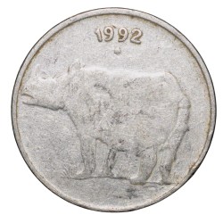 Steel 25 Paise of Republic India (AD 1992) of Noida Mint