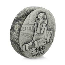Alternative view of 5 Troy Oz Pure 999 Silver 2019 Scottsdale Egyptian Sphinx 5 Oz Silver Nefertiti Series Ultra Unique and Rare Luxury Collection