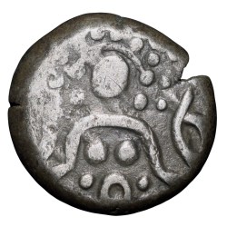 Silver-Alloy Coin of Ajaya Deva of Chauhan's of Sakambhari & Ajaymeru (AD 1110-1120) with Goddess Lakshmi Seated