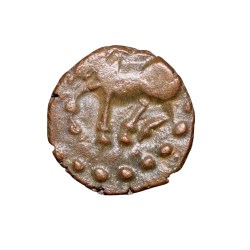 Copper Fractionl Kakani of Ganapati Naga(c. 3rd Cen. AD) of Nagas Dynasty from Padmavati Bull Type Rare