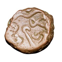 Alternative view of Copper Kakani of Ganapati Naga(c. 3rd Cen. AD) of Nagas Dynasty from Padmavati Bull left Type