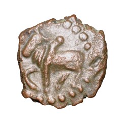 Copper Kakani of Ganapati Naga(c. 3rd Cen. AD) of Nagas Dynasty from Padmavati Bull left Type Almost Mint Grade