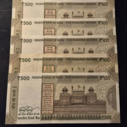 Alternative view of Fancy numbers set 5 different fancy numbers in ₹500 111111 222222 333333 444444 555555 Gem unc condition All 5 piece given Same and similar piece available