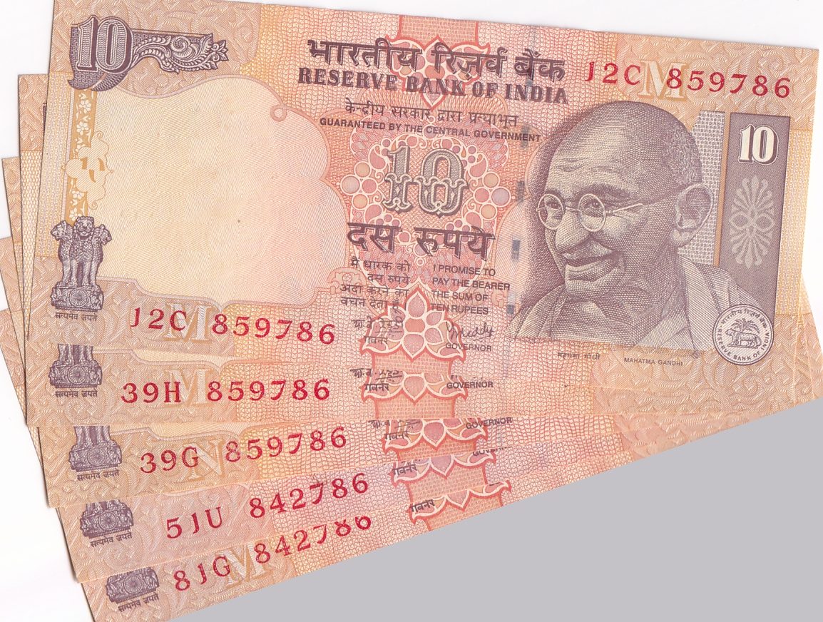 YV Reddy 10 Rupees 786 Ending Unc 5 Notes Lot