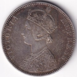 Alternative view of 1892 AD Bikanir State Maharaja Ganaga Singh Bahadur Silver EX Rare Silver Coin