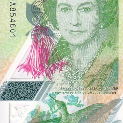 5 dollars of eastern carribean queen elizabeth ii polymer unc note rare