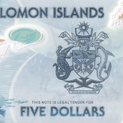 Polymer Note of Solomon Islands 5 Dollars Unc