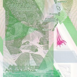 Alternative view of 5 dollars of eastern carribean queen elizabeth ii polymer unc note rare