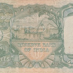 Alternative view of Burma King George VI 10 Rupees Very Fine Detail Very Rare Note #2