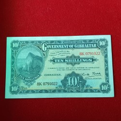 Alternative view of Ten Shillings Issued By The Governorment Of GIBRALTAR Commarative World Tourism Year
