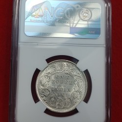 Alternative view of INDIA RUPEE 1901 CALCUTTA MINT NGC GRADED MS 62