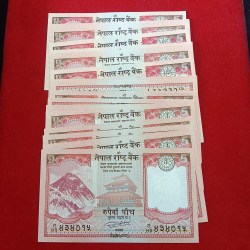 Five Rupees Nepal Notes 27 Pcs Given Unc Condition Nepal Rastra Bank