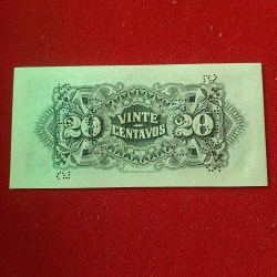 Alternative view of Extremely Rare NOTE Portuguese Mogambique 20 Vinte Centavos Issue 1933 Year Gem Unc Condition
