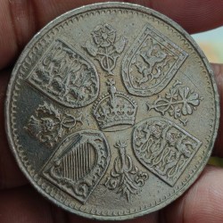 Alternative view of United Kingdom 5 Shillings - Elizabeth II Coronation 1953 Rare coin #z1311