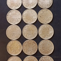 Alternative view of VICTORIA QUEEN👸 & EMPRESS COLLECTION ❤️ HAPPY COLLECTING ❤️ BRITISH 🇮🇳INDIAN SILVER COLLECTORS CHOICE SILVER 15 DIFFERENT YEAR SET VICTORIA QUEEN 👑👑& EMPRESS 👑👑 same and similar set are available .