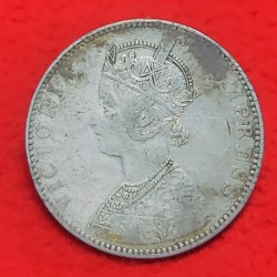 Alternative view of RARE ONE RUPEE COIN VICTORIA EMPRESS YEAR 1897 BOMBAY MINT