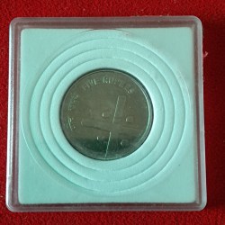 Alternative view of Ex Rare Coin Five Rs FSS Cross Coin 2007 Year Calcutta Mint Republic of India