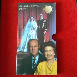 Rare Proof Coin Set 1997 Year Great Britain Golden Wedding Crown Proof Coin 5 Pounds Royal Mint Issue