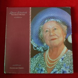 Rare Queen Elizabeth The Queen Mother Centenary Crown 5 Pounds 2000 Year Proof Coin Set Issue by Royal Mint