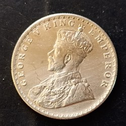 Alternative view of Silver British India King and emperor George v Denominaton 1₹ Year 1919 Excellent condition Same and similar piece available