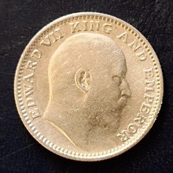 Alternative view of Silver British India King and emperor Edward VII year 1910 Denominaton 1/2₹ Same and similar piece available