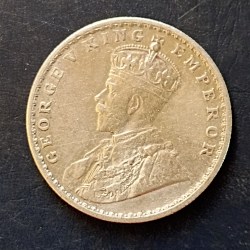 Alternative view of Silver British India King and emperor George v Denominaton 1 ₹ Year 1916 Same and similar piece available