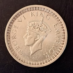 Alternative view of Silver British India King and emperor George vi Denominaton 1₹ Year 1942 Same and similar piece available