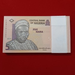 Five Naira Rare Full Polymer Bundle Gem Unc Condition Central Bank of NIGERIA