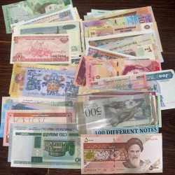 100 Different Countries Rare Bank Note Set Gem Unc Condition