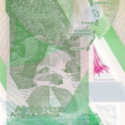 Alternative view of Eastern Caribbean States 5 Dollars GEM UNC POLYMER RARE NOTE