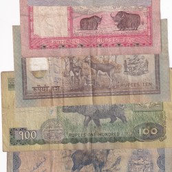 Alternative view of NEPAL 6 DIFFERENT OLD KING RARE ( 6 PCS SET)
