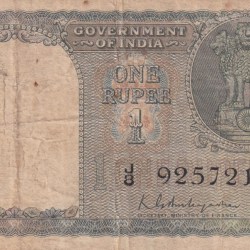 A-2 K.G AMBEGAONKAR 1950 ONE RUPEES RARE NOTE