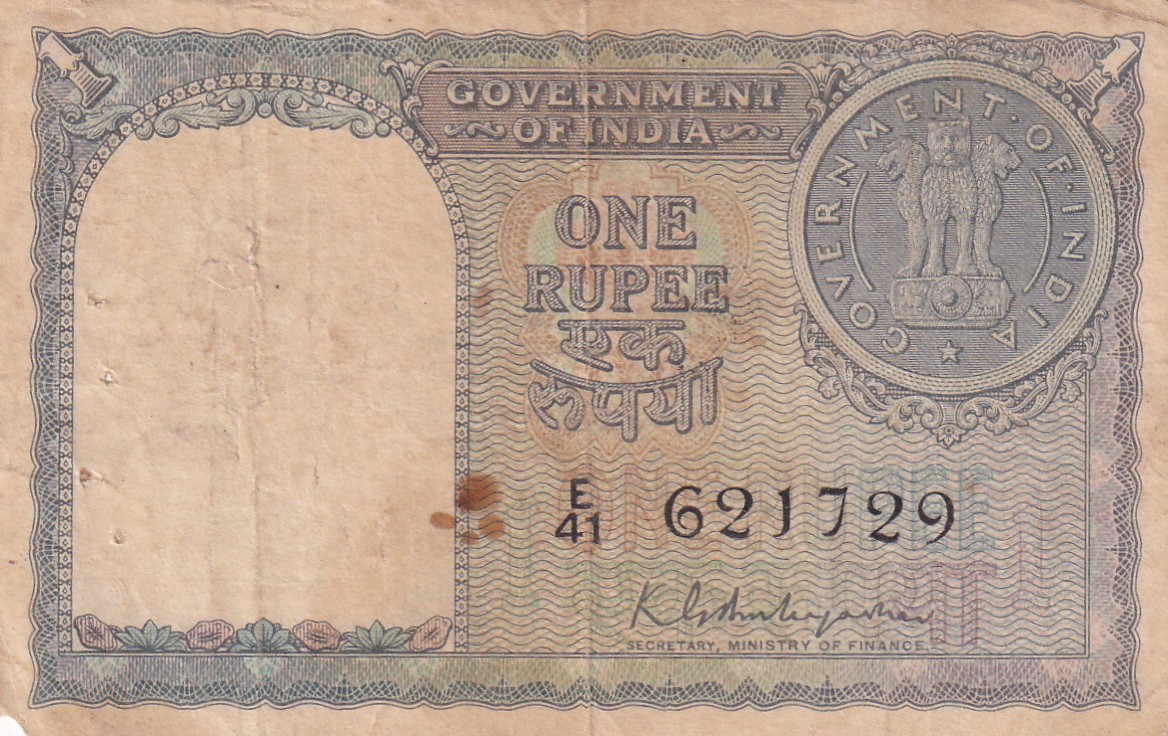 A-3 K.G AMBEGAONKAR ONE RUPEES GREEN NOTE
