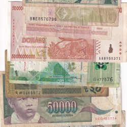 10 DIFFERENT World Note RARE ( 10 PCE LOTT )