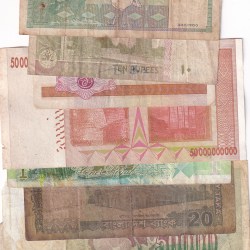 Alternative view of 10 DIFFERENT World Note RARE ( 10 PCE LOTT )