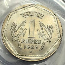 1 Rs 1989 Noida Mint Bunc Rare