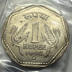 1 Rs 1990 Noida Mint Bunc Rare