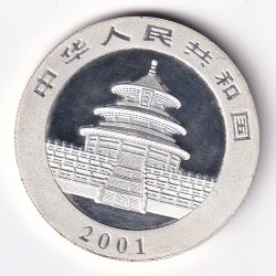 Alternative view of 2001 BEING GAMES CHINA PANDA SILVER AND GOLD PLATED -NICE BU COIN # Z-1332