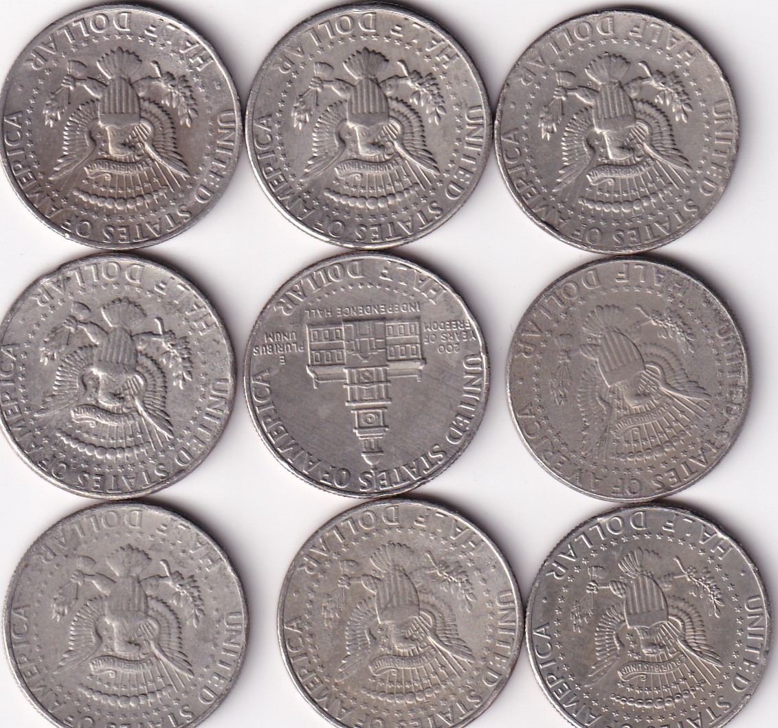 AMERICA ½ Dollar "Kennedy Half Dollar" ( 9 DIFFERENT DATES) LOWEST PRICE #Z-1339 - Image 2