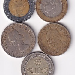 Alternative view of 5 DIFFERENT WORLD RARE COIN ( 4 PCS BIG SIZE ) LOWEST PRICE # Z-1340