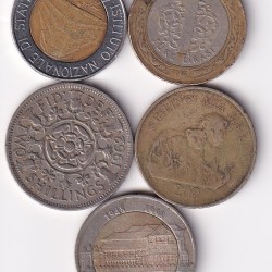 5 DIFFERENT WORLD RARE COIN ( 4 PCS BIG SIZE ) LOWEST PRICE # Z-1340