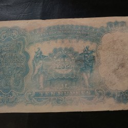 Alternative view of RARE BRITISH INDIA. 10/_ruppee GOVERNOR. J. B. TAYLOR KING👑🔱🏰 GEORGE Vl Biggest sizes. Rare note Condition weak AS IMAGES Same and similar piece available