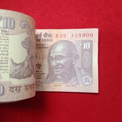 Alternative view of Ten Rs Old Rare Gandhi Bundle Governor Raghuraman Rajan Gem Unc Condition 2014 Year 115801