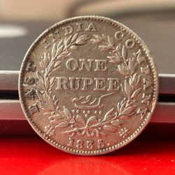 Alternative view of Rare One Rupee 1835 Plain Neck Silver Coin of King William IV Collectible Coins of East India Company Silver 11.66 Gram