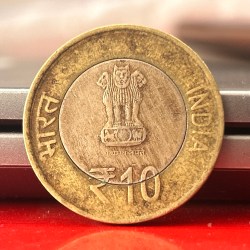 Alternative view of 10 Rupees 475th Birth Anniversary of Maharana Pratap 2015 Bombay Mint Commemorative Coin