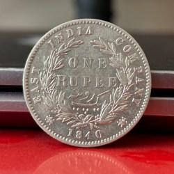 Top Grade One Rupee 1840 Silver Coin of Divided Legend Queen Victoria British India Coinage