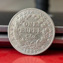 Alternative view of Rare One Rupee 1835 Plain Neck Silver Coin of King William IV Collectible Coins of East India Company Silver 11.66 Gram