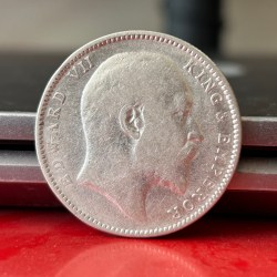 Alternative view of Most Rare 1908 One Rupee of Edward Vii King Emperor Silver 11.66 Gram British India Coin Same as per shown given