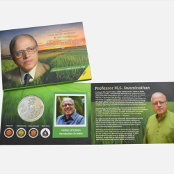 Birth Centenary of Prof. M.S. Swaminathan | Rs. 100 UNC SET RARE HYDERABAD MINT